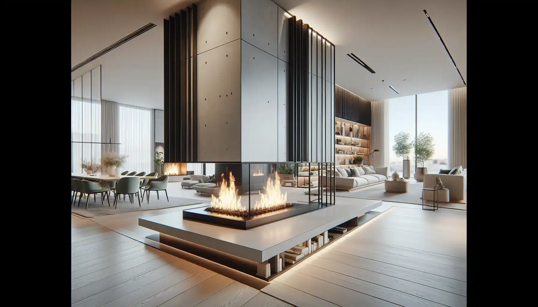 Peis som romdeler – praktiske og stilige løsninger for et åpent og moderne hjem 1