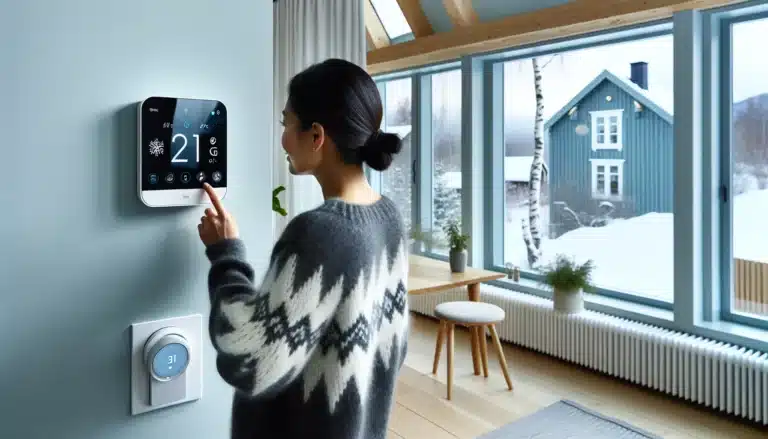 Norwegian homeowner adjusts smart thermostat for price based heating and energy savings