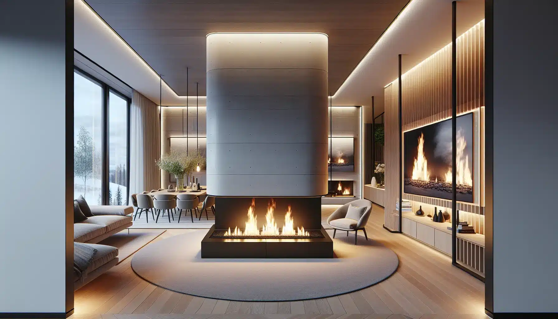 Peis som romdeler &ndash; praktiske og stilige l&oslash;sninger for et &aring;pent og moderne hjem &ndash; illustrasjon 1