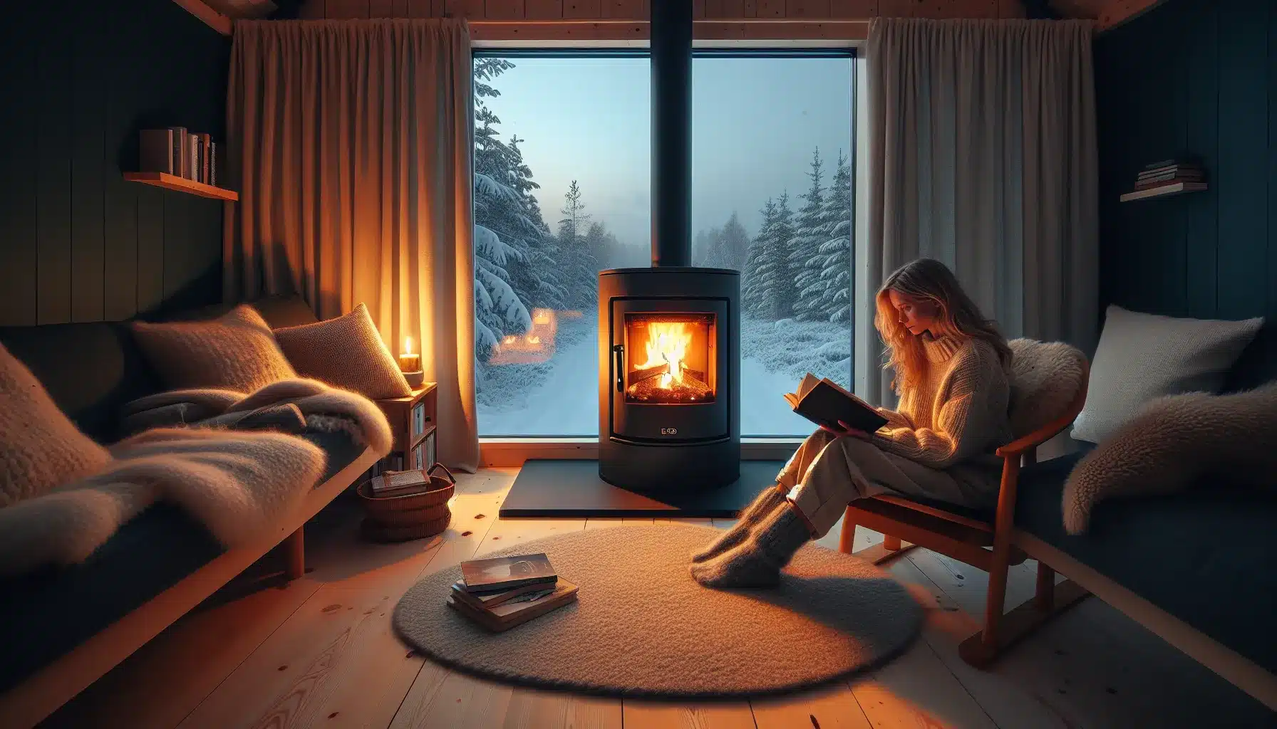 Hvordan skape en koselig atmosf&aelig;re med b&aelig;rekraftige oppvarmingsl&oslash;sninger &ndash; illustrasjon 1